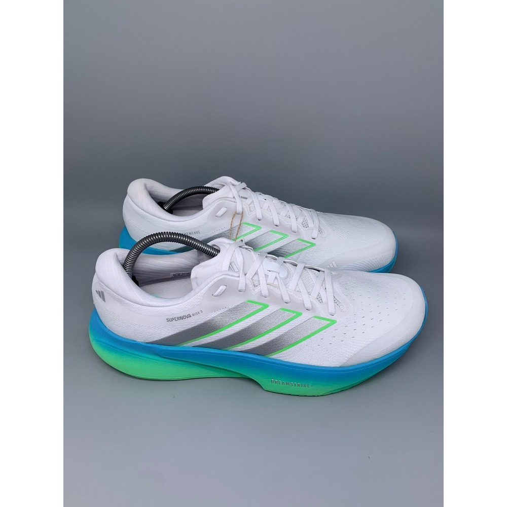Adidas Supernova Rise 3 White Silver Green Running Shoes JP8680 Men's Sz 12 NWT